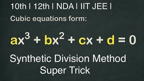 Synthetic Division method | Higher order polynomials easy solution.