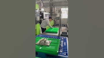 Plastic folding crate made by injection molding machines