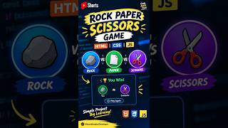 Rock Paper Scissors Game Using HTML, CSS & JavaScript 🎮 #shorts