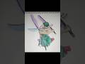 Draw Roronoa Zoro fast drawing #onepiece #onepiecefanart #anime #art #shorts