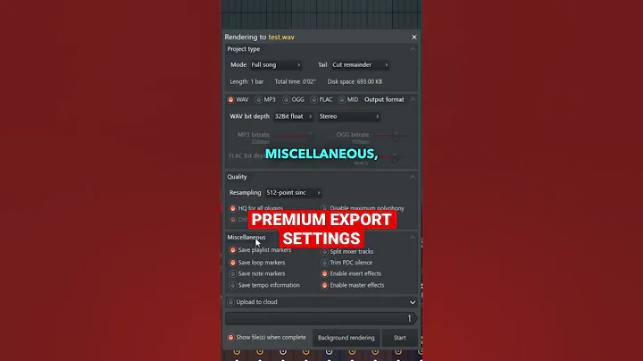 Advanced FL Studio Export Settings🥁 #shorts #flstudio