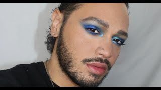 BLUE SMOKEY EYESHADOW MAKEUP TUTORIAL