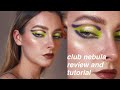 Kaleidos Makeup Club Nebula palette review /swatches /editorial lime green navy blue makeup tutorial