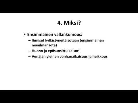 Video: Lokakuun Vallankumouksen Toteuttivat Tsaari-kenraalit - Vaihtoehtoinen Näkymä