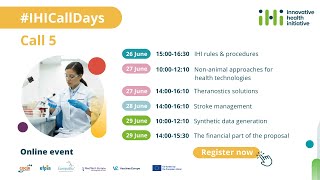 IHI Call Days - call 5 - June 2023 - Non-animal approaches for health technologies.