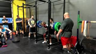 Patrick The Cannon Castelli Exhibition Lift Squatting 405 lbs for 15 reps