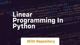 linear programming in python