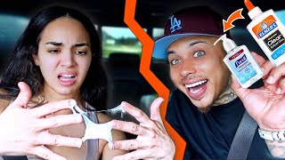 Putting GLUE In Her Hand Sanitizer Bottle PRANK!! *hilarious*