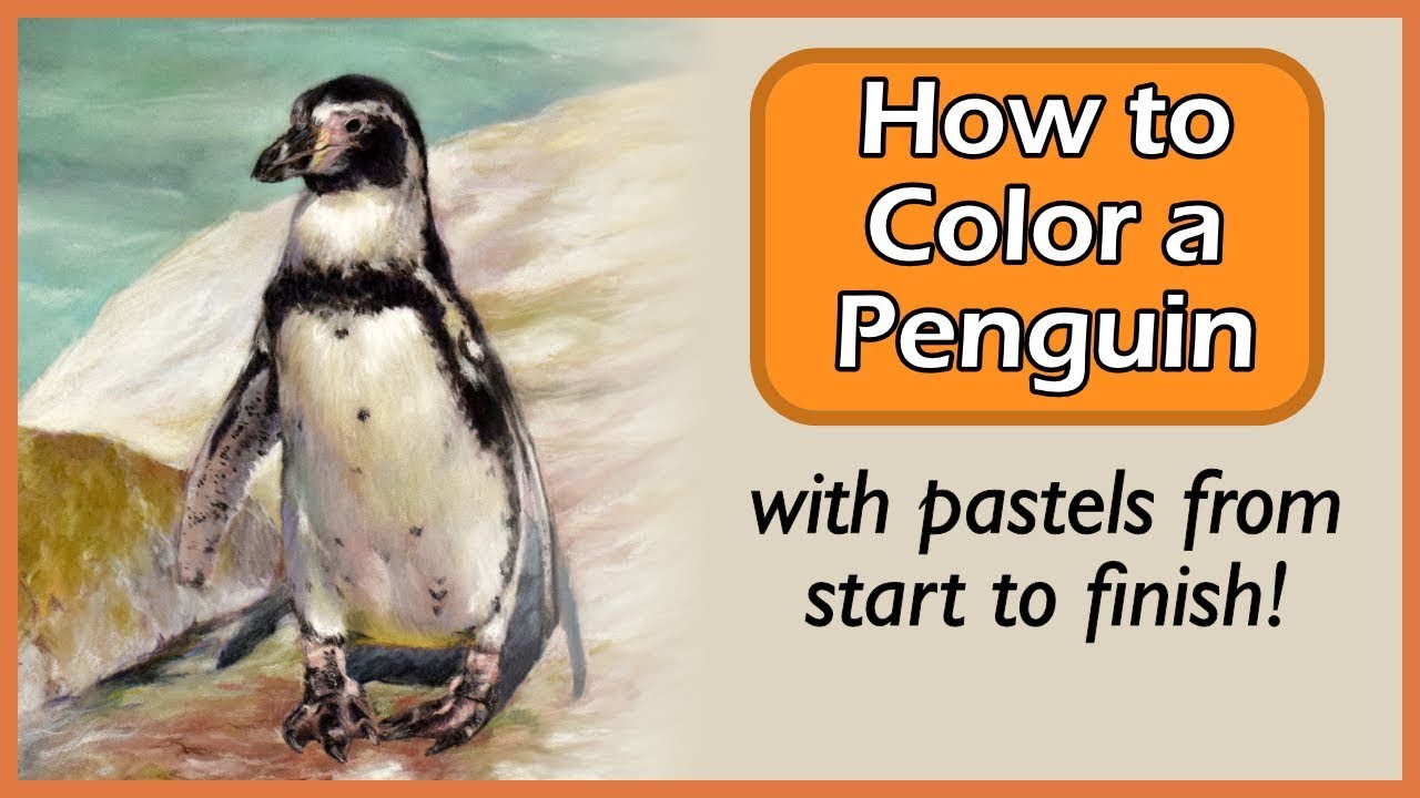 How to Color a Penguin | Pastel Time-Lapse Tutorial - YouTube