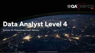 Serco Data x QA AI Academy: Analyst Level 4