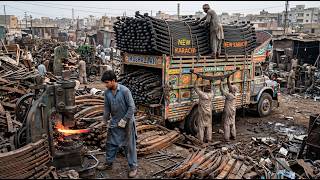 Amazing Manufacturing Process of Truck Leaf springs in local Factory | Mass production Process
