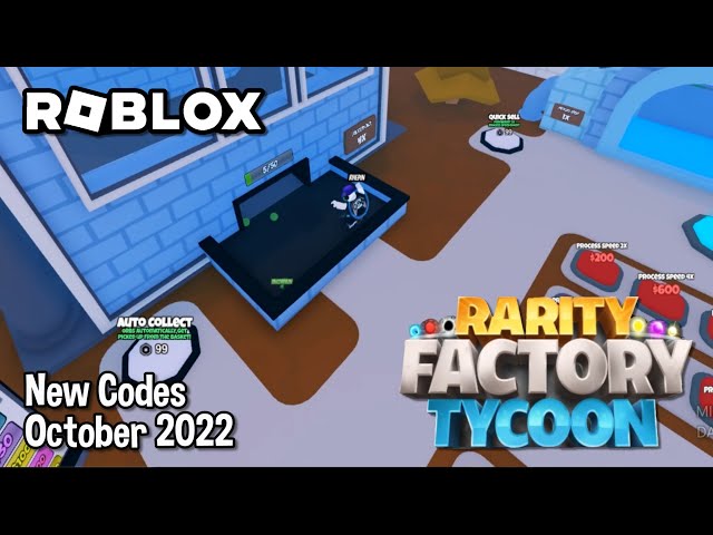 Roblox Rarity Factory Tycoon Codes (December 2023)