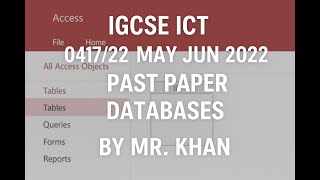 IGCSE ICT May Jun 2022 ICT 0417/22 Databases (Access) task Past Paper Solutions screenshot 3