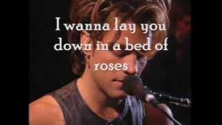 Bon Jovi - Bed Of Roses (lyrics)