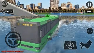 Sea Bus Driving: Tourist Coach Bus Duty Driver - GREEN Bus Unlocked Android GamePlay FHD screenshot 3
