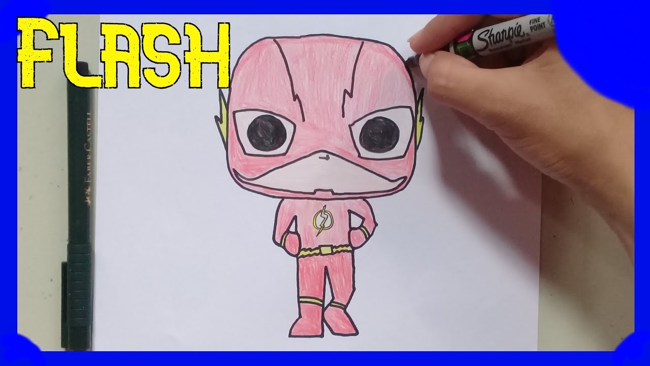 Cómo DIBUJAR a FLASH FUNKO POP fácil | Justice League - thptnganamst.edu.vn