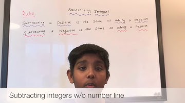 Subtracting integers without number line