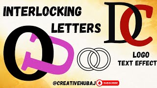 How to Create Interlocking Letter Logo with Canva| interlocking text effect#texteffect #logo