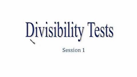 Math Tricks -Divisibility test of numbers -Session 1