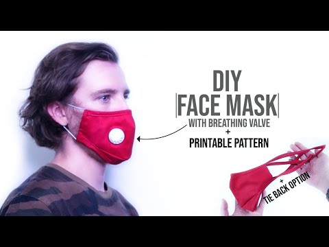 Reusable Face Mask Brown Pattern with Valve Breathing Filter - TDI