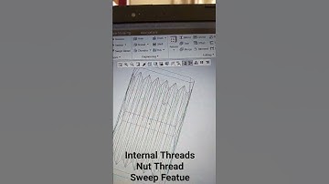 How to create internal threads, #Nut #threading #sweep #3dmodeling #creoparametric