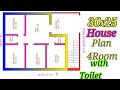 30x25 House Plan 4Room with Toilet 2020//Home Design// घर का डिजाइन