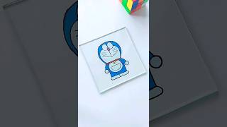 Glass painting || Easy glass painting || Doraemon Drawing #shorts #trending