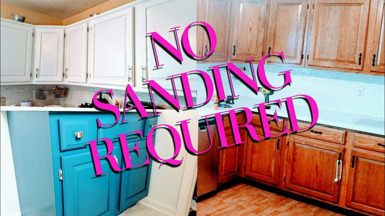 Painting Laminate Kitchen Cabinets White No Sanding Before Diy Kitchencabinets Paint You