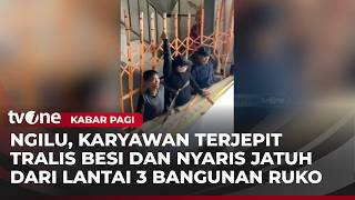 Download Lagu Petugas Damkar Evakuasi Enam Pekerja Terjepit Teralis Besi | Kabar Pagi MP3