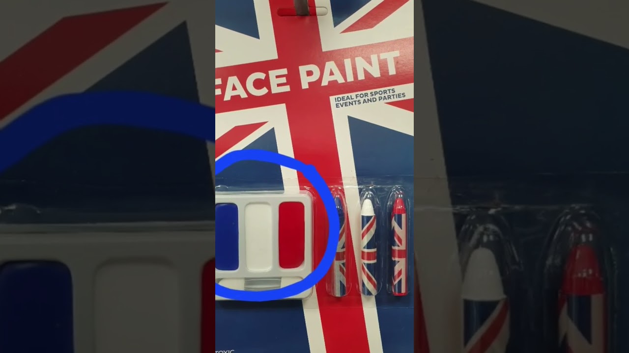 When the British face paint creates the French flag