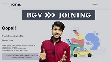 Bgv to joining process | Oops! Error in Generating the link not working  | wilp elite 2021,2022