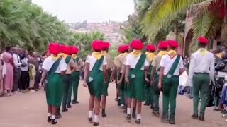 Wonderful pathfinder parede marching with MJA RWanda. 