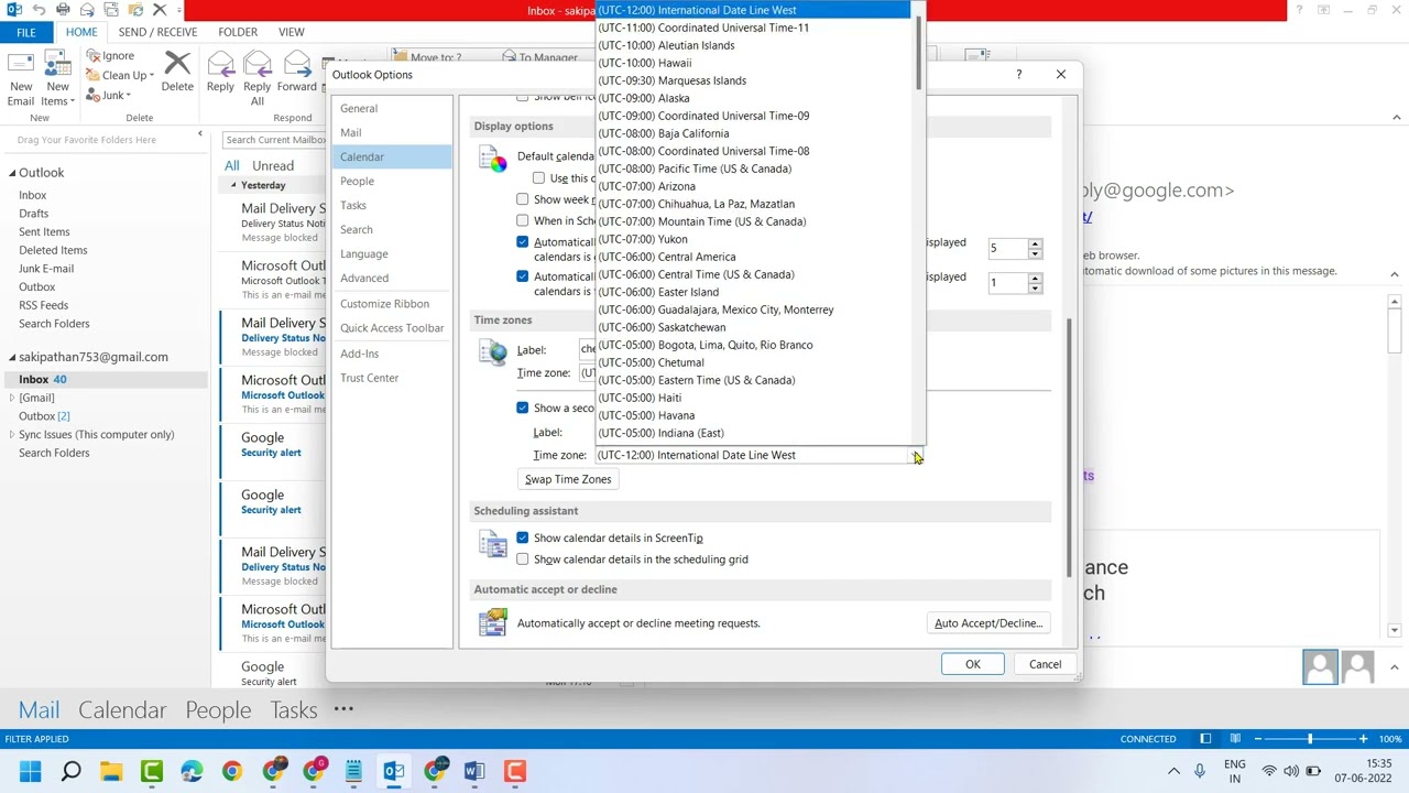 How To Add Time Zone To Your Calendar In Outlook YouTube