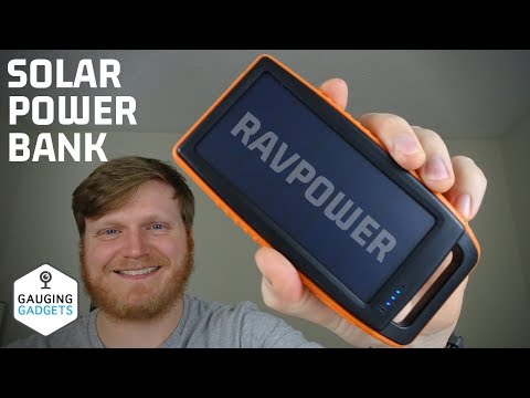 RAVPower 15000mAh Solar Charger Power Bank Review - Portable Battery