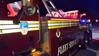 Rare Sighting of FDNY Fleet Services Operating at Brush fire, A Heavy Duty Tow truck Fdny edition 