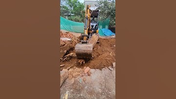 JCB Pulling tree root