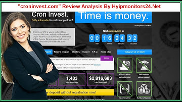 "croninvest.com" Review Analysis by hyipmonitors24.net