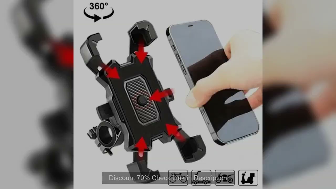 VIKEFON 360° Rotatable Electric Bicycle Phone Holder for iPhone Riding MTB Bike Moto Motorcycle Stan