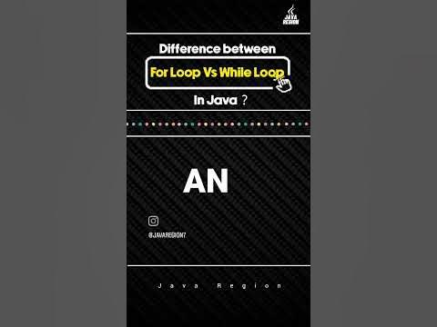 Explain Difference between For Loop And While Loop in Java ?🚀 - YouTube