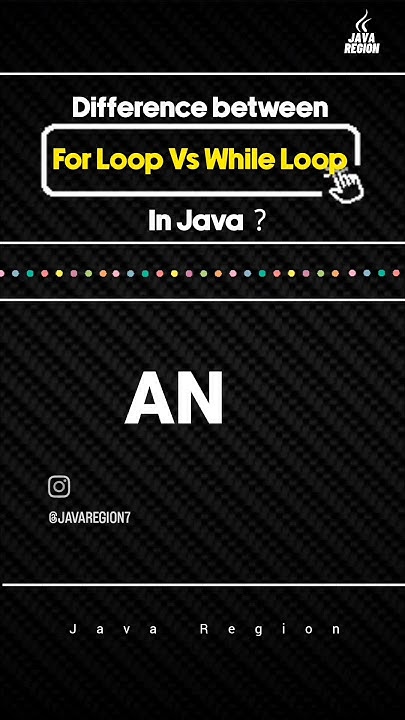 Explain Difference between For Loop And While Loop in Java ?🚀 - YouTube
