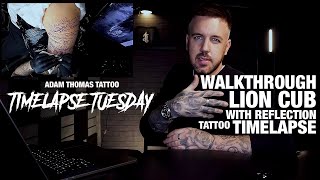 TATTOO timelapse LION CUB with EXPLANATION.