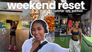 WEEKEND RESET | Getting back into routine after travel, Leg day, grocery shopping + Whole Foods haul