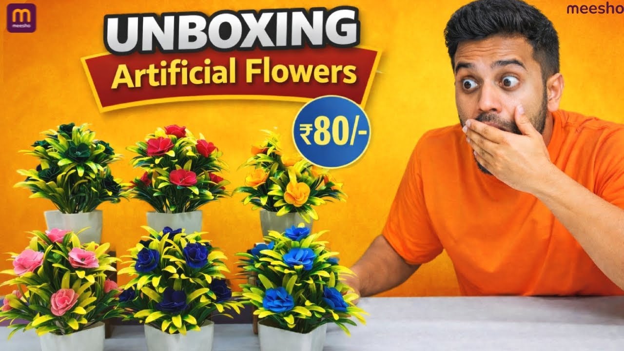 Meesho Artificial Flowers Unboxing 🌷🔥 | Budget Home Decor | #meeshohaul ...