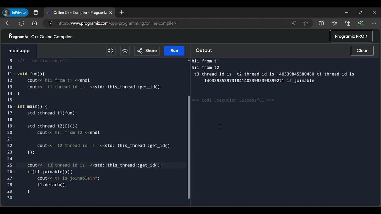 C++ Introduction to std::thread #cpp #cppbasics #cppprogramming # ...