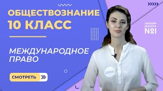 Международное право. Видеоурок 27. Обществознание 10 класс