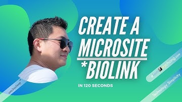 How to create your microsite within 2 minutes