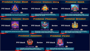 Galaxy Attack: Alien Shooter | ALL Predator Ship PVP Skills Review | By Apache Gamers Official