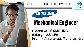 Congrats, Milind | MECHANICAL ENGINEER | 2.8 LPA | Got Selected as Tech Support Engineer in SAMSUNG