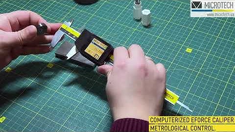 Computerized eForce caliper metrological control