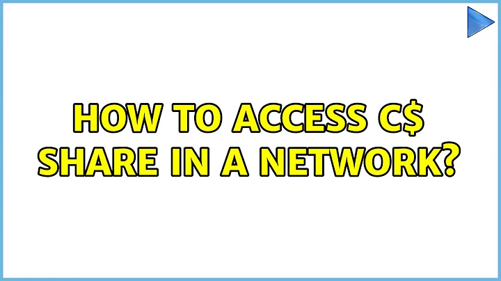 How to access C$ share in a network? (8 Solutions!!)